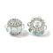 Sparkling Acrylic Rhinestone Round Beads, with Resin, Focal Pen Beads, Light Cyan, 20x14mm, Hole: 2.5mm