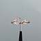 Brass Micro Pave Cubic Zirconia Cuff Rings for Women, Open Rings, Rose Gold, Letter Q, Inner Diameter: 16~19mm