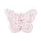 3D Opaque Printed Acrylic Pendants, Butterfly, Lavender Blush, 33.5x44.5x4.5mm, Hole: 2mm