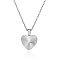 Non-Tarnish Stainless Steel Heart Pendant Necklaces for Women, Stainless Steel Color, 16.54 inch(42cm)