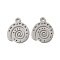 Non-Tarnish 304 Stainless Steel Charms, Laser Cut, Shell Charm, Stainless Steel Color, 14x12x1mm, Hole: 1.6mm