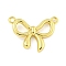 Rack Plating Brass Pendants, Cadmium Free & Lead Free, Bowknot, Real 18K Gold Plated, 15.5x21.5x3.5mm, Hole: 1.6mm
