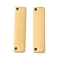 Ion Plating(IP) 304 Stainless Steel Links Connectors, Manual Polishing, Rectangle, Golden, 20x5x1.5mm, Hole: 1.2mm