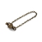 Brass Magnetic Clasps, Cadmium Free & Nickel Free & Lead Free, Link, Antique Bronze, 88x6x6mm