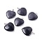 Synthetic Blue Goldstone Pendants, Heart, with Platinum Tone Brass Findings, Heart, 27~28x24.5~26x6~8.5mm, Hole: 2.4mm
