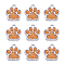 Alloy Enamel Charms, with Glitter Powder, Dog Paw Prints, Platinum, Dark Goldenrod, 17.7x16.6x2mm, Hole: 2mm