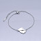 Jewelry Tarnish Resistant 201 Stainless Steel Link Bracelets, with Lobster Claw Clasps, Baby Feet, Stainless Steel Color, 6-3/4 inch(17~17.25cm)