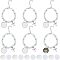 CHGCRAFT 6Pcs Rosary Sublimation Bracelets Heat Transfer Blank Bracelet Sublimation Bracelets Rosary with Glass Pearl Beaded Cross Charm Bracelets for Baptism Jewelry DIY Making