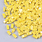 2-Hole Opaque Glass Seed Beads, Lustered, Rectangle, Gold, 4.5~5.5x2x2~2.5mm, Hole: 0.5~0.8mm