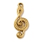 Ion Plating(IP) 304 Stainless Steel Pendants, Musical Note Charm, Real 18K Gold Plated, 28x11x2.5mm, Hole: 1.8mm