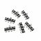 Tibetan Style Alloy Chandelier Component Links, Rectangle with Flower Connector, Antique Silver, 11x20x2.5mm, Hole: 1.6mm, about 335pcs/bag