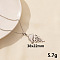 304 Stainless Steel Wolf Pendant Necklace, Cable Chain Necklaces
