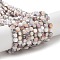 Electroplate Glass Beads, Faceted, Flat Round, Colorful, 4x2.5mm, Hole: 0.9mm, about 100~104pcs/strand, 14.17''~14.96''(36~38cm)