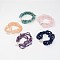 Chip Natural Gemstone Beaded Multi-Strand Bracelets, with Metal Alloy Bar & Ring Toggle Clasps and Brass Findings, 200x13mm