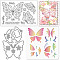 GLOBLELAND 3Pcs Butterfly Theme Silicone Clear Stamps Metal Cutting Die Cuts Pet Craft Stencils Template for Card Making and DIY Embossing Scrapbooking Craft Decor