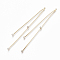Brass Snake Chain Tassel Pendants, with Cubic Zirconia, Clear, Real 18K Gold Plated, 95x3x1mm, Hole: 1.4mm