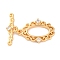 Brass Micro Pave Clear Cubic Zirconia Toggle Clasps, Cadmium Free & Nickel Free & Lead Free, Long-Lasting Plated, Oval, Real 18K Gold Plated, 21x15x2.5mm, Hole: 1.8mm, bar: 6.5x20x2.5mm, hole: 1.8mm