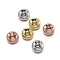 Rondelle Brass Spacer Beads, Lead Free & Nickel Free & Cadmium Free, Mixed Color, 5x3mm, Hole: 2mm