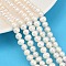 Natural Cultured Freshwater Pearl Beads Strands, Grade 4A, Potato, Seashell Color, 6~7mm, Hole: 0.6mm, about 54~59pcs/strand, 13.46~14.49 inch(34.2~36.8cm)