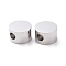 Non-Tarnish 304 Stainless Steel Beads, Flat Round, Stainless Steel Color, 8x5mm, Hole: 2.5mm