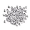 Opaque Acrylic Beads, Enamel Style, Cube with Letter, Letter Q, 4.5x4.5x4.5mm, Hole: 2mm, 5500pcs/500g