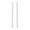 Non-Tarnish 304 Stainless Steel Pendants, Bar Charm, Stainless Steel Color, 37.5x2x2mm, Hole: 1.8mm