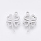 Non-Tarnish 201 Stainless Steel Pendants, Laser Cut Pendants, Four Leaf Clover, Stainless Steel Color, 19x12x1mm, Hole: 1.4mm