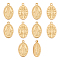 UNICRAFTALE 10pcs 20mm Long Real 18K Gold Plated Oval with Mary Pendant Flat Oval Guadalupe Charm Medal Charms Metal Maria End Drop Charm Connector for Jewelry Making