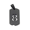 Ion Plating(IP) 304 Stainless Steel Pendants, Manual Polishing, Rectangle with Number, Golden, Num.8, 27.5x14.5x1.5mm, Hole: 3.5mm
