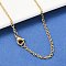 Ion Plating(IP) 304 Stainless Steel Cable Chain Necklaces, with Lobster Claw Clasps, Real 18K Gold Plated, 17.7 inch(45cm), 10strand/bag