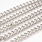 Iron Cuban Link Chains, Chunky Chains, Unwelded, with Spool, Oval, Platinum, 9x8x2mm, about 164.04 Feet(50m)/roll