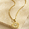 Stylish Stainless Steel Sun Pendant Necklace for Women's Daily Wear
