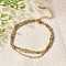 304 Stainless Steel Multi-strand Bracelets, Satellite Chains Bracelets for Women, Real 18K Gold Plated, 6-1/2 inch(16.6cm)
