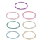 7Pcs 7 Color Candy Color Glass Seed Beaded Stretch Bracelets Set for Women, Mixed Color, Inner Diameter: 2-1/8 inch(5.3cm), 1Pc/color