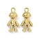 Ion Plating(IP) 304 Stainless Steel Pendants, Robot Charm, Real 18K Gold Plated, 23.5x11.5x6mm, Hole: 2.5mm