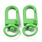 Zinc Alloy Baking Paint Swivel Snap Hooks Clasps, Lawn Green, 33.5x13.5x5.5mm, Hole: 9mm