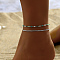 Boho Handmade Colorful Beaded Anklets, Double Layer Anklets for Women