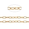 Ion Plating(IP) 304 Stainless Steel Cable Chains, Unwelded, with Spool, Oval, Golden, 9x5x1.2mm, about 32.8 Feet(10m)/roll