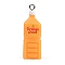 Opaque Resin Pendants, with Platinum Iron Loops, Orange Juice, 34.5x11.5x11mm, Hole: 2mm