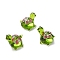 Handmade Lampwork Beads, Turtle, Yellow Green, 18.5~20x14.5~17.5x16.5mm, Hole: 1.8mm