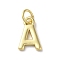 Rack Plating Brass Charms, Cadmium Free & Lead Free, Long-Lasting Plated, Real 18K Gold Plated, Letter A, 11.5x7.5x1.5mm, Hole: 3.2mm