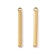 Ion Plating(IP) 304 Stainless Steel Pendants, Cuboid/Bar Charm, Real 18K Gold Plated, 22.5x2.5x2mm, Hole: 1.4mm