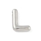 Rack Plating Brass Pendants, Long-Lasting Plated, Lead Free & Cadmium Free, Platinum, Letter L, 18x14x4mm, Hole: 1.8mm