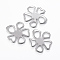 Tarnish Resistant 304 Stainless Steel Filigree Joiners, Flower, Stainless Steel Color, 26.5x25x1.5mm, Hole: 5~7mm