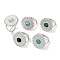 304 Stainless Steel Ring, Adjustable Synthetic Mixed Stone Rings, Sun, 20mm, Inner Diameter: Adjustable