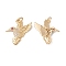 Rack Plating Brass Micro Pave Cubic Zirconia Pendants, Hummingbird Charms, Cadmium Free & Lead Free, with Jump Ring, Real 18K Gold Plated, 16.5x16.5x2.5mm, Hole: 0.9mm