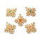 Resin Pendants, with Golden Plated Alloy Finding and ABS Plastic Imitation Pearl, Cadmium Free & Nickel Free & Lead Free, Cross Charm, Mixed Color, 32x29x4mm, Hole: 1.8mm