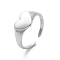 925 Sterling Silver Open Cuff for Women, Heart, Silver, 8.5mm, Adjustable