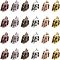 Tibetan Style Alloy Beads, Skull, Mixed Color, 16x13x10mm, Hole: 2.5mm, 6 colors, 6pcs/color, 36pcs/box