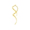 304 Stainless Steel Big Pendants, Silk Ribbon Shape Charm, Golden, 60x19mm